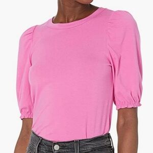 Amazon Essentials Classic-Fit Puff Short-Sleeve Crewneck T-Shirt Hot Pink Size M
